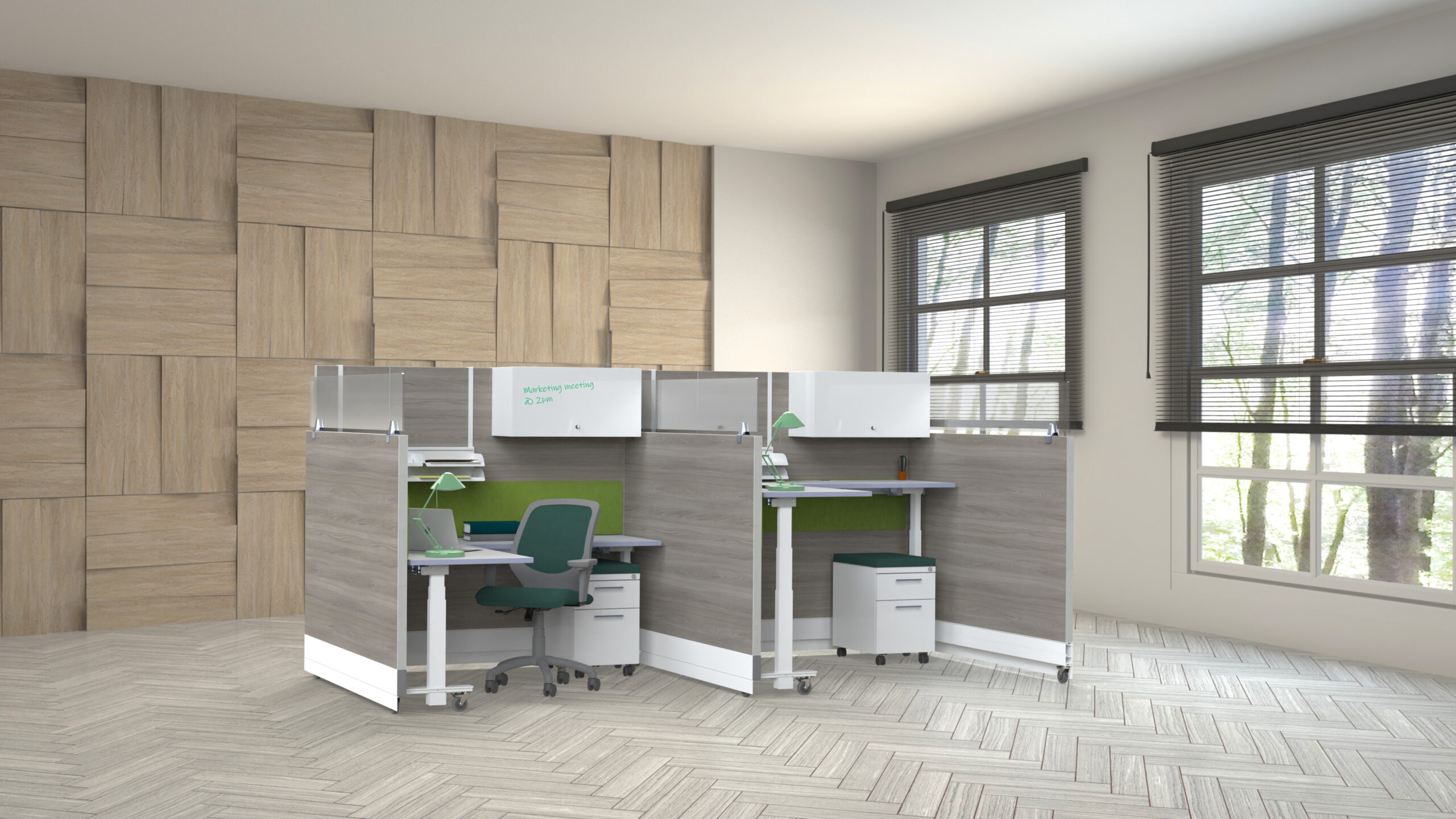 Height-adjustable, office furniture, mobile furniture